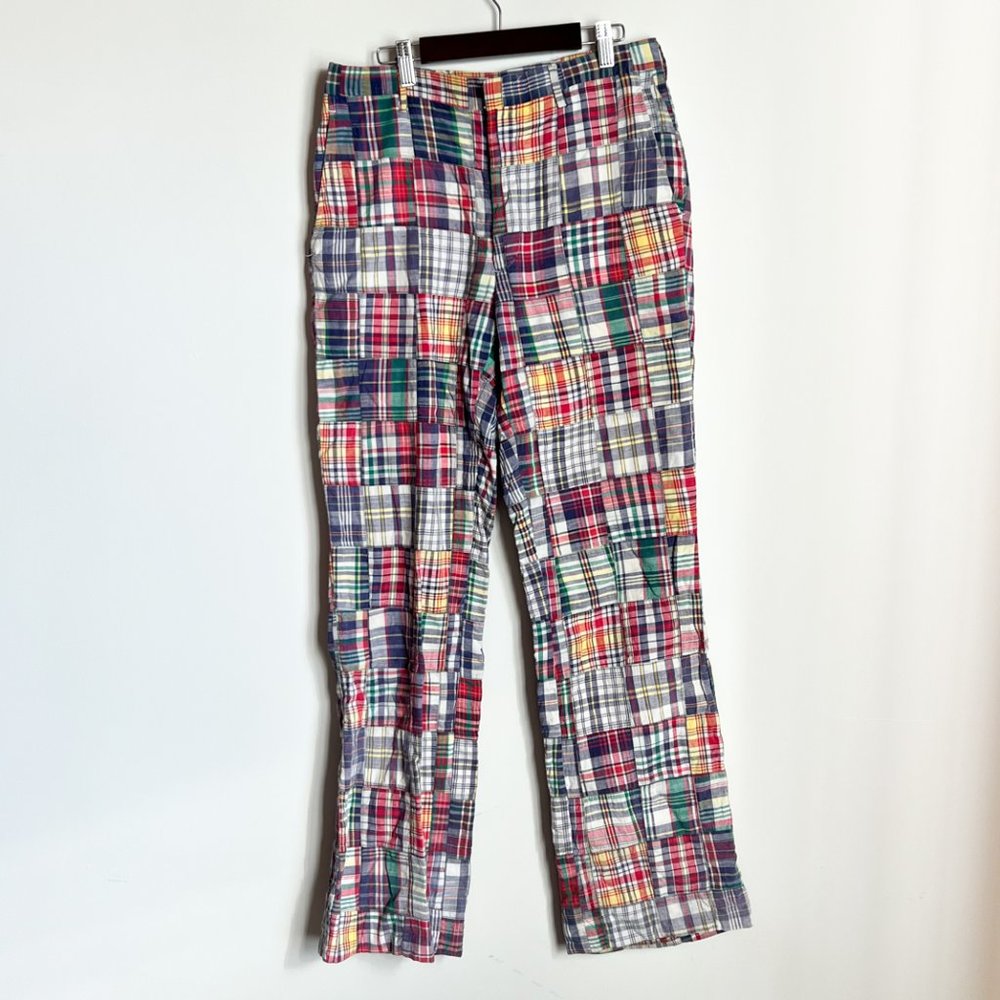 Vintage Palm Beach Slacks Mens Multicolor Plaid Patchwork Pants Sz Waist…